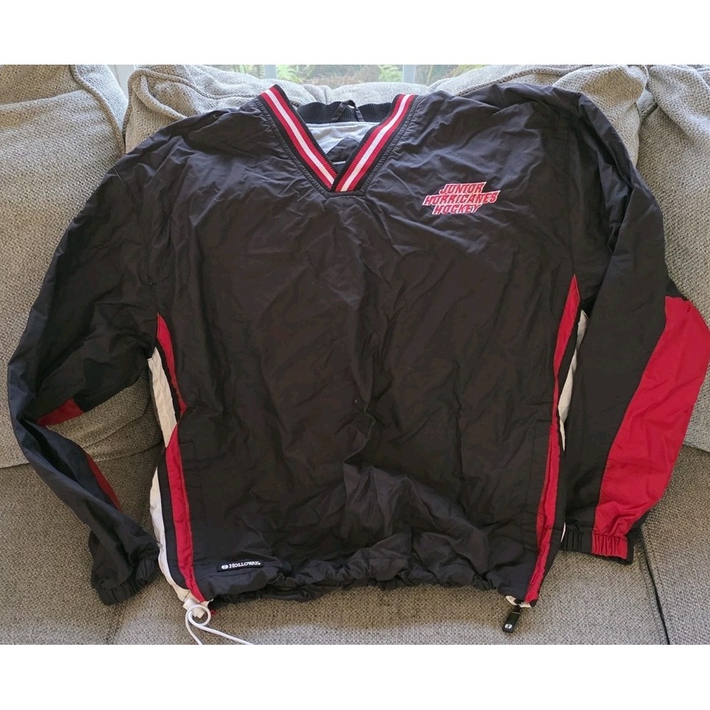 Jacket Pullover Junior Hurricanes Hockey Windbreaker Youth Medium